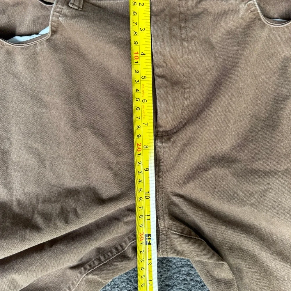 Roundtree & Yorke Mens 36x30 Brown Khaki 5-Pocket Straight Leg Stretch Pants